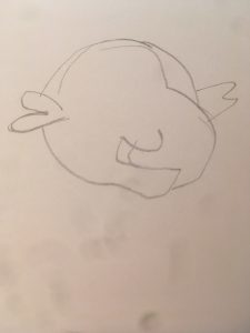 Sketch of dragon head