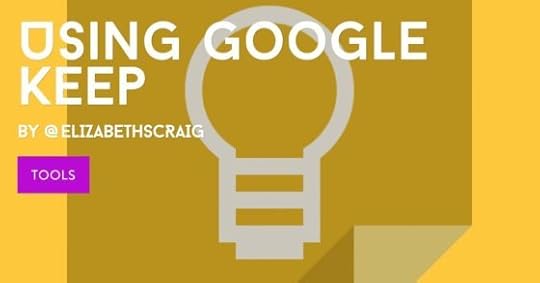 The Google Keep icon with the post title, "Using Google Keep" superimposed on the top.