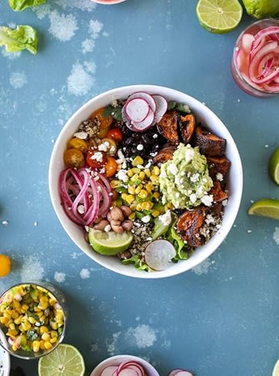 chipotle caramel sweet potato burrito bowls I howsweeteats.com #burritobowls #vegetarian #quinoa #sweetpotatoes 