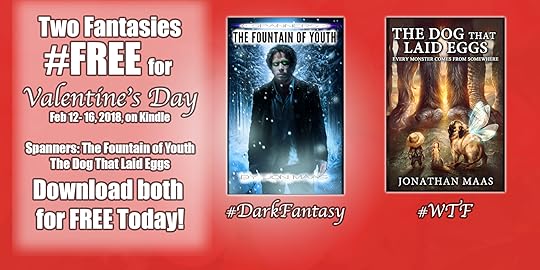 Promo pic for Spanners: The Fountain of Youth and The Dog That Laid Eggs - Giveaway on Kindle -<br /> Feb 12-16, 2018