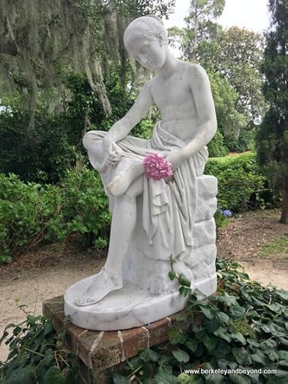 Wood Nymph statue in The Gardens at Middleton Place plantation in Charleston, South Carolina