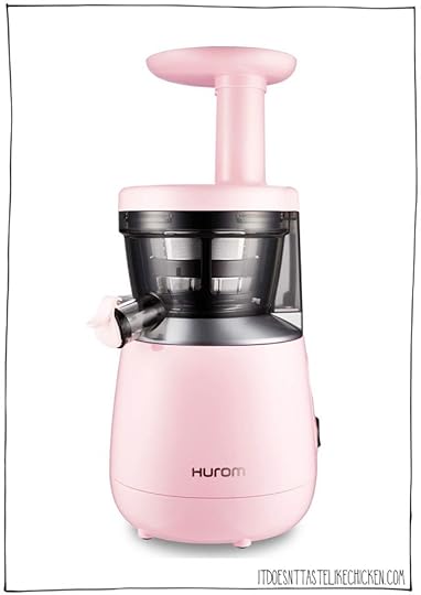 HUROM Slow Juicer Giveaway!! ($299 value). Enter for a chance to win this slow juicer. This super quiet, masticating juicer gets every last drop of juice. US and Canadian residents. #itdoesnttastelikechicken #giveaway #juicer #slowjuicer