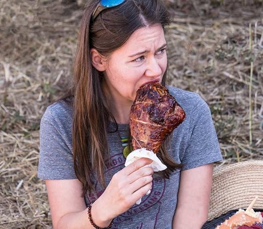 eating turkey leg