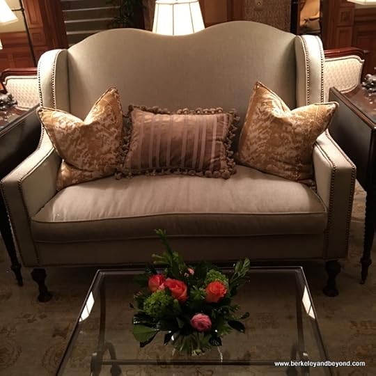 love seat in Wentworth Mansion lodging in Charleston, South Carolina
