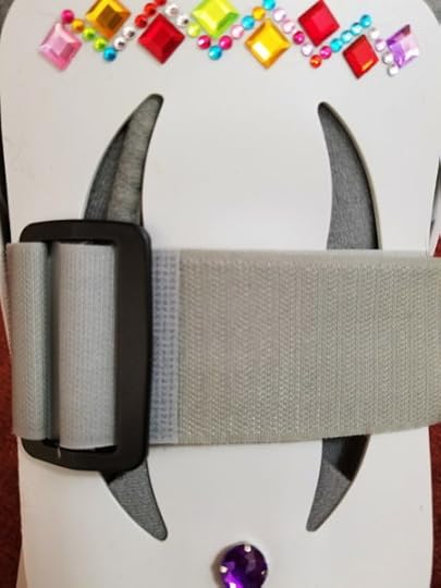 rhinestones on air cast boot