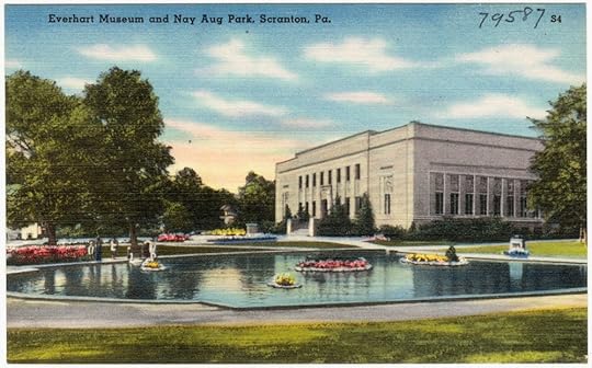 A 1940s postcard view of the museum and the park