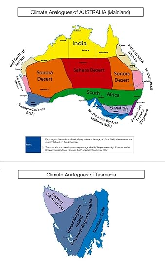 Map of the climate analogues of Australia