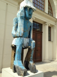 The Blue Man Welcomes You to the Bahnhof Museum