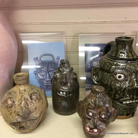 face jugs from Africa at Old Edgefield Pottery in Edgefield, South Carolina