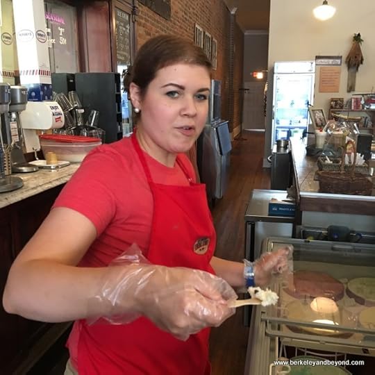ice cream sample at Edgefield General Store in Edgefield, South Carolina