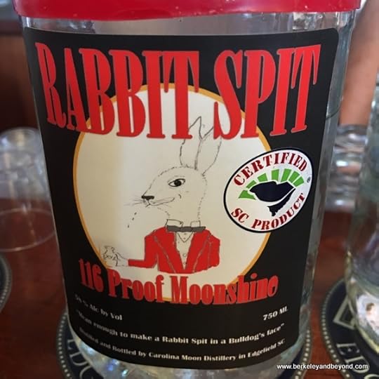 Rabbit Spit moonshine at Carolina Moon Distillery in Edgefield, South Carolina