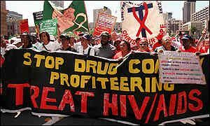South Africa AIDS protest
