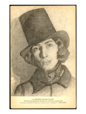 Portrait of George Sand in Top hat