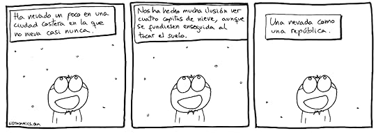 Tira cómica sobre la ilusión que nos hace que nieve en las ciudades costeras en las que no nieva casi nunca.