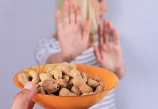 Peanut allergy concept