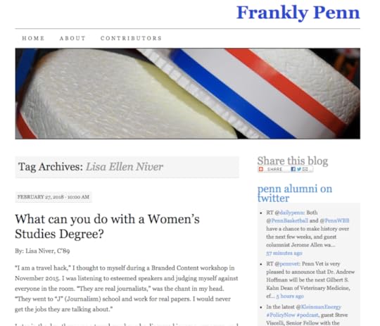 Lisa Niver Frankly Penn Women's Studies Article