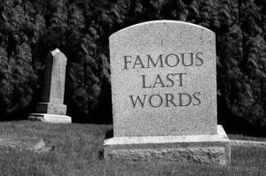 last words