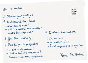 Statistics on a postcard