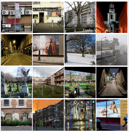 A composite photo showing the most recent photos in my photo project 'The State of London.' I began taking photos on daily bike rides around London in May 2012, and began posting a photo a day on Facebook in May 2017.