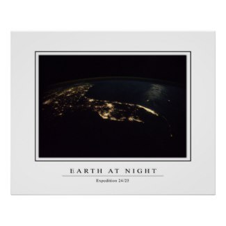 Florida Lights From Space print