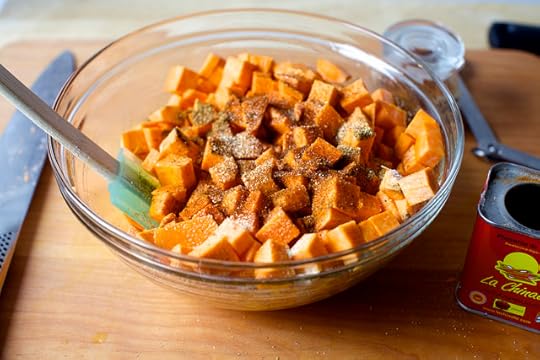 tossed with oil and dry spices