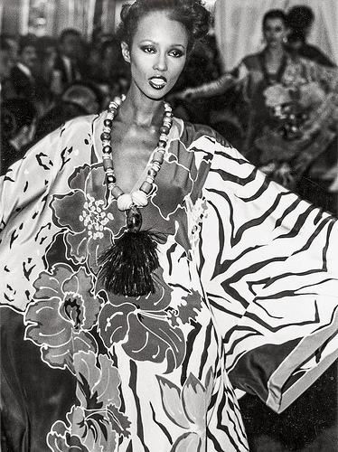 Caftan of Hand-Painted Silk Crepe de Chine, summer 1982, courtesy of Oscar de la Renta, LLC. From De la Renta's legacy of grace and elegance lives on