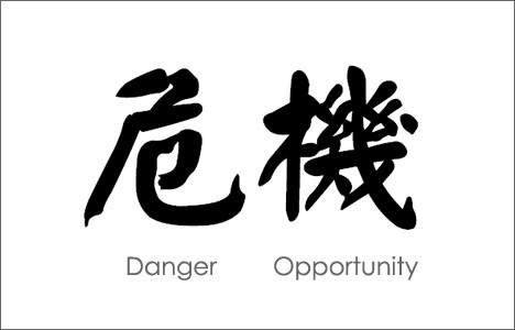 The Chinese character for 'crisis'