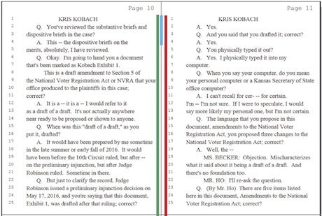 Kobach Deposition_Page 10 and 11