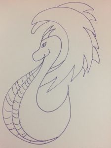 Roly Poly Dragon in purple