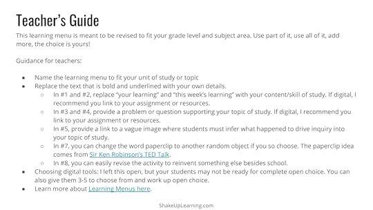 Empower Your Students with The 4 C's Learning Menu