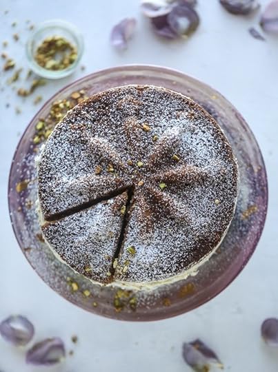 pistachio carrot cake with cream cheese frosting I howsweeteats.com #carrotcake #pistachio #cake #creamcheese #frosting