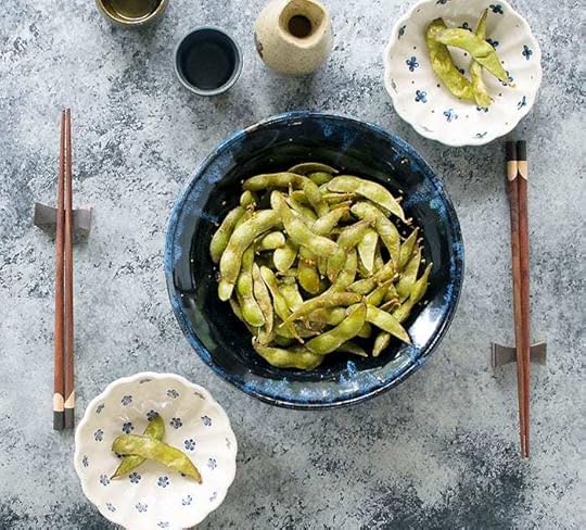 Air Fryer Sesame, Ginger and Garlic Edamame