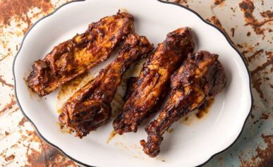 BBQ smoked turkey wings