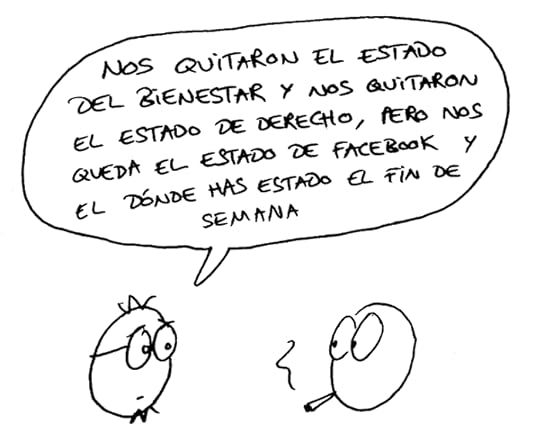 Viñeta de humor gráfico sobre cómo nos quitaron el Estado del bienestar y el Estado de derecho.