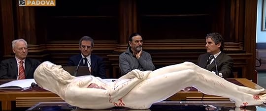 The 3D copy of Jesus made using measurements from the Shroud of Turin. (Youtube screenshot/TgPadova Telenuovo) | Professor Creates 'Carbon Copy' Of Jesus