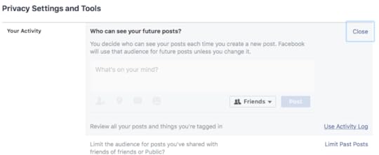 Facebook security settings