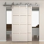 Fascinating Overlapping Sliding Barn Doors 18 On Home Decoration Ideas with Overlapping Sliding Barn Doors