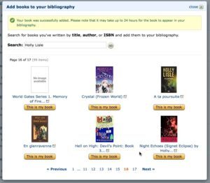 Author Central, where you find books that MIGHT be yours