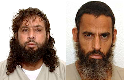 Omar Khalifa Mohammed Abu Bakr (aka Omar Mohammed Khalifh) and Salem Gherebi (aka Ghereby), Libyans resettled in Senegal in April 2016, who are now threatened with being sent back to Libya, which is not safe for them. The photos are from the classified military files released by WikiLeaks in 2011.