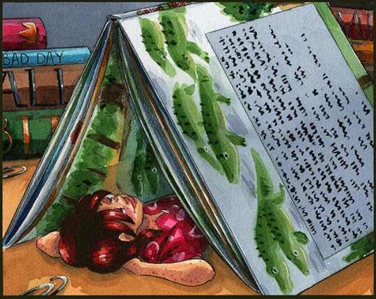 Cajun Night Before Christmas, watercolor, kidlit art