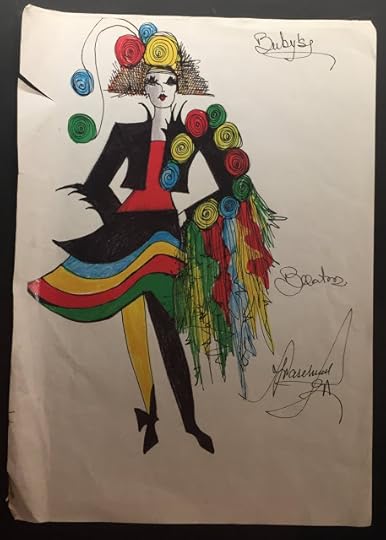 Carnival costume design drawing