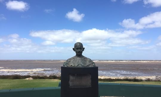 Ghandi at beach