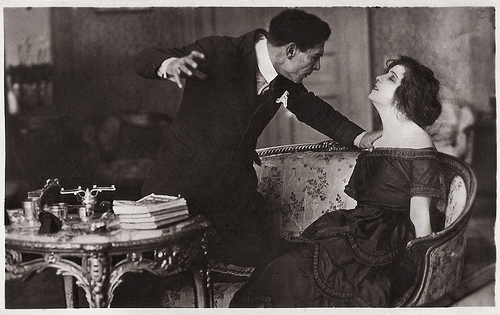 Maria Jacobini & Amleto Novelli in La casa di vetro
