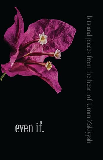 even if book cover with dark pink flower on black backgrouond