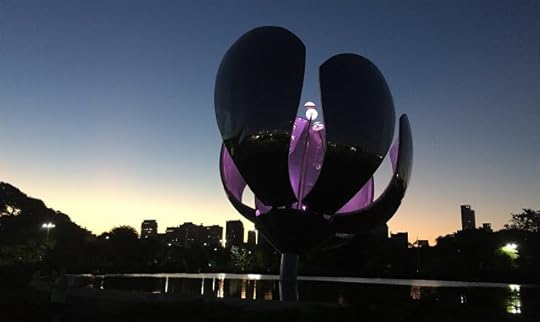 Floralis Generica at Sunset