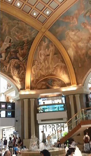 Ceiling Mural over fountain in Recoleta Mall