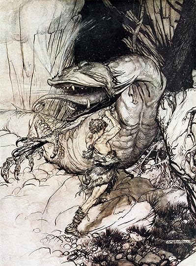 Siegfried slays the dragon