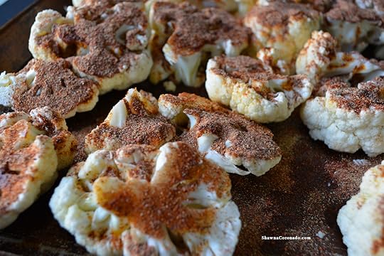 Cauliflower Steak Sprinkled with Spices