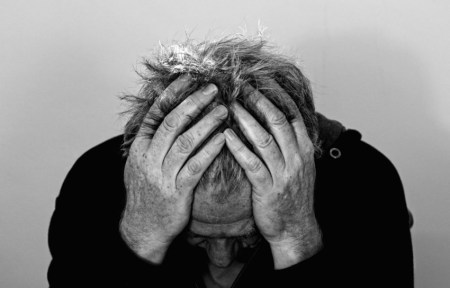 man with headache