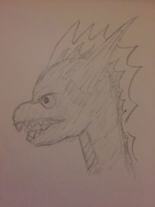Snub-faced dragon with a little bit of sass and fire